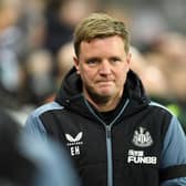 Newcastle United head coach Eddie Howe during the Liverpool game.