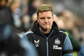 Newcastle United head coach Eddie Howe during the Liverpool game.