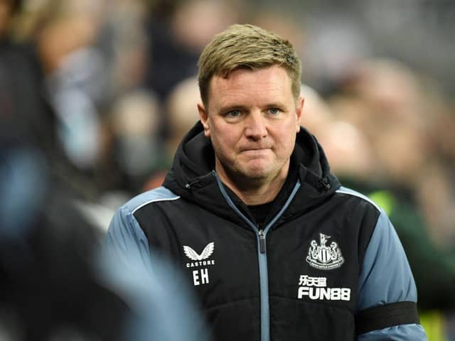 Newcastle United head coach Eddie Howe during the Liverpool game.