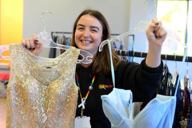 Charity Bright Futures free prom dress event which is about inclusion and sustainable fashion. Project worker Ellen Donaghy.