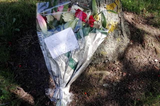 Flowers have been left near to the scene of the crash on Chichester Road in South Shields in tribute to the woman who tragically died.