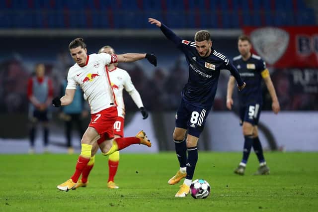 Leon Dajaku playing for Union Berlin.