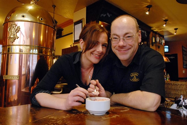 Louise and Ewan Murray of Coffea Caban were enjoying a bowl of porridge in Market Square in 2007. You could serve up a tasty bowl to mark World Porridge Day on October 10.