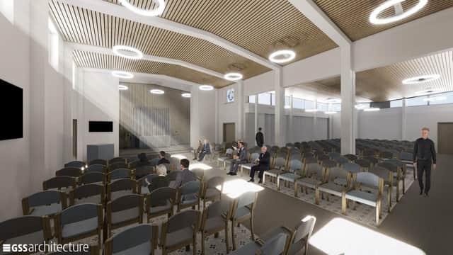 A CGI of how the remodeled chapel will look.
