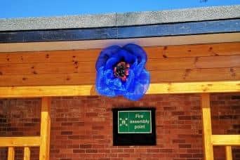 A blue poppy has been donated to the cemetery to pay tribute to the NHS