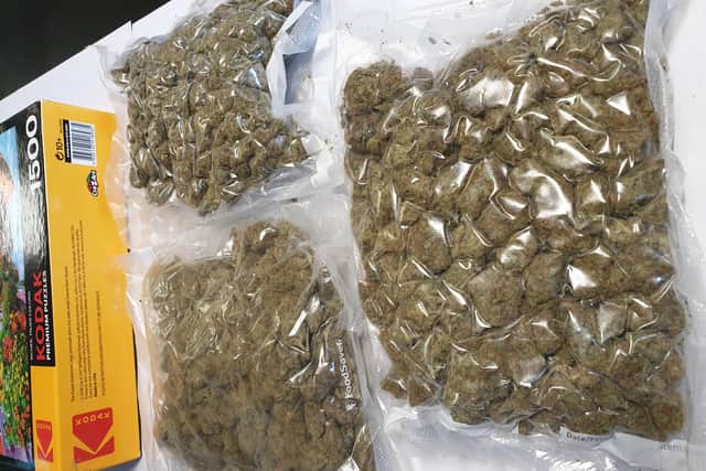 The cannabis seized was sent from the US.