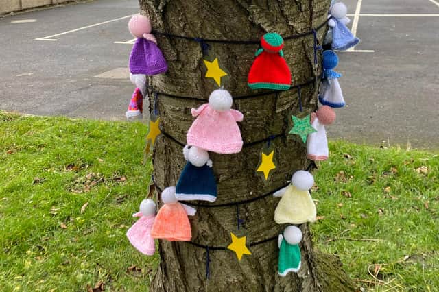 A host of beautifully knitted angels now decorates the tree at St Peter's in Jarrow.