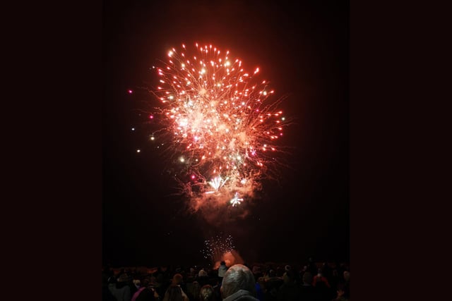 Enjoying the magic and sparkle of the fireworks display. Picture: Andrea Charles.