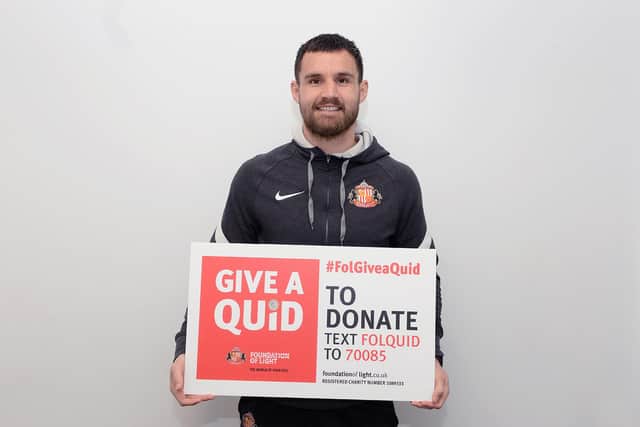 SAFC star Bailey Wright is backing the Foundation of Lights Give a Quid campaign to help tackle poverty.