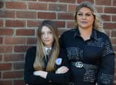 Whitburn Church of England Academy pupil Ava-Grace Coutts, 13 with her mum Stevie Coutts. Stevie feels the schools' detention policy in clamping down on rules and uniform is "too extreme".