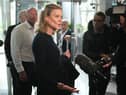 Newcastle United co-owner Amanda Staveley arrives at St James' Park following the club's takeover in October 2021.