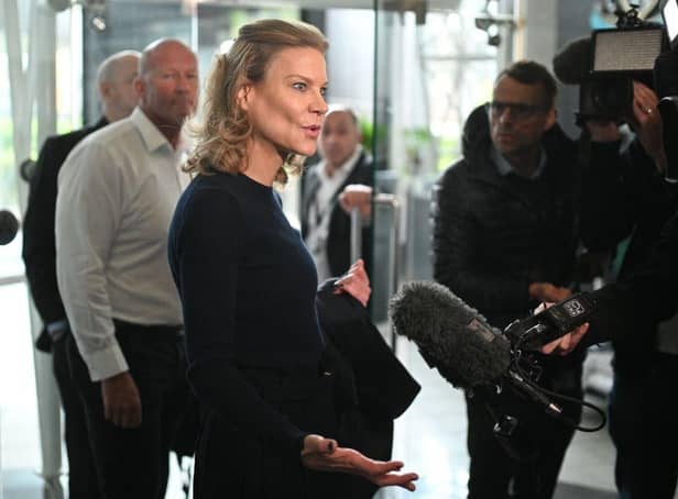 Newcastle United co-owner Amanda Staveley arrives at St James' Park following the club's takeover in October 2021.