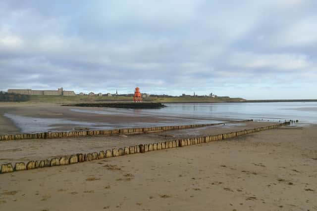 The wooden beams are remains of a slipway used by seaplanes in the First World War.