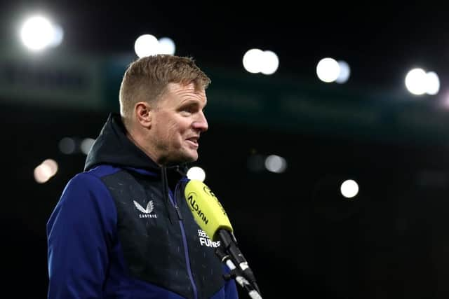 Newcastle United head coach Eddie Howe at Elland Road.