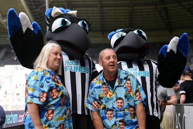 Bruno Guimaraes and Callum Wilson star in another version of *that* Joelinton shirt (Photo by Stu Forster/Getty Images)