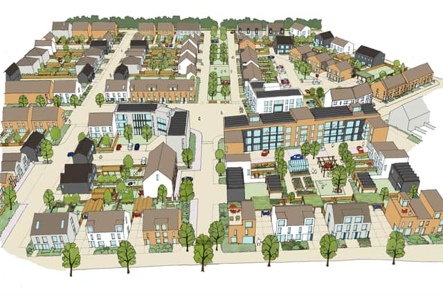 Illustrative layout of proposals for ‘Laverick Park Garden Community Development’ south of Fellgate, South Tyneside.