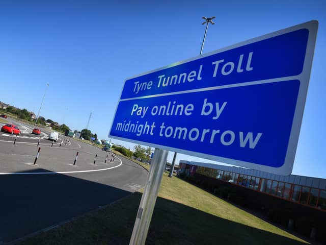 The Tyne Tunnel.