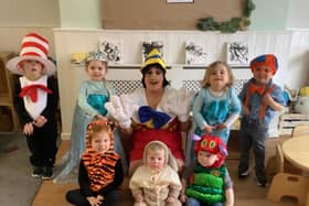 Children' at Nurserytime South Shields celebrating World Book Day.