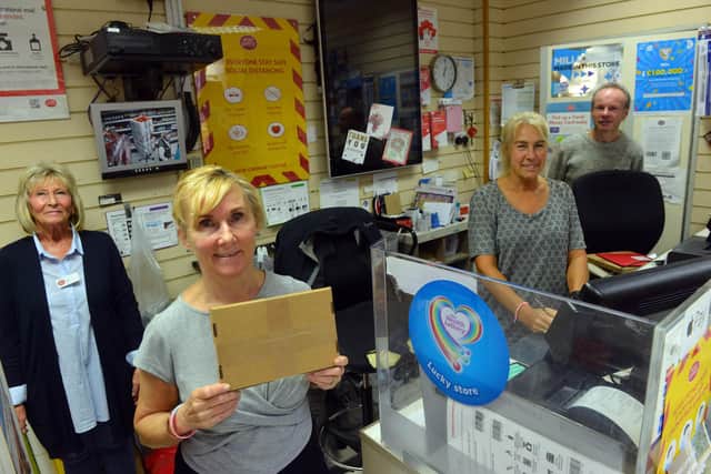 Green Street Post Office staff ( from left) Kathleen Dixon, Susan Main, Lesley Wallace and Neil Hall.