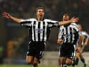 Darren Ambrose celebrates scoring for Newcastle United against Bolton Wanderers.