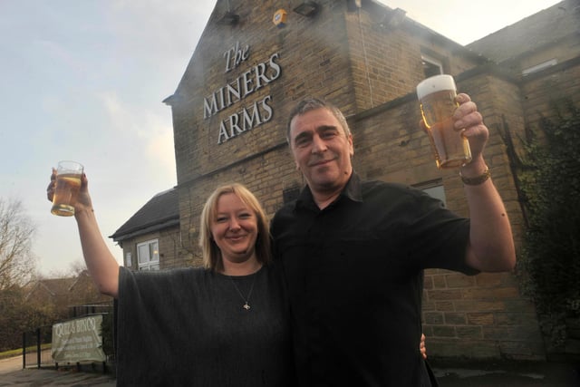 Pictured at Miners Arms in 2010  were landlord & landlady, Jenny Bellamy & Mark Bingham