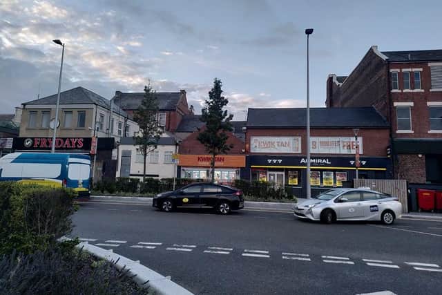 The taxi rank in South Shields town centre.