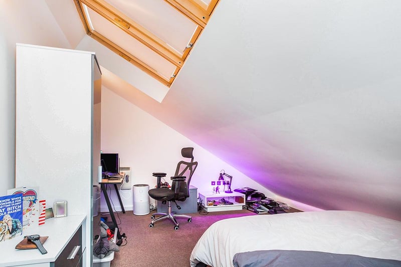 A double bedroom which has plenty of light via a Velux style windows to the roof.