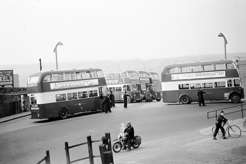 The Watson Street bus terminus at Pallion in 1961. Photo: Bill Hawkins