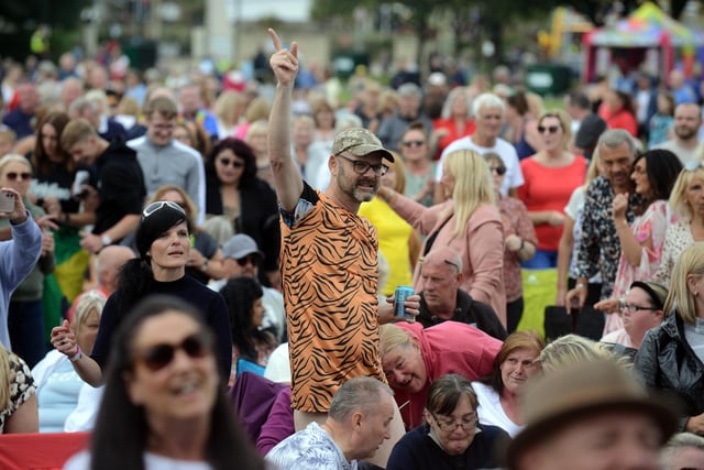 Despite the unseasonably inclement weather, around 12,000 music fans turned out for the gig.