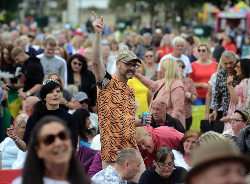Despite the unseasonably inclement weather, around 12,000 music fans turned out for the gig.