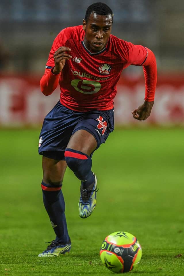 Lille's French forward Isaac Lihadji controls the ball during an international club friendly football match between SL Benfica and Lille OSC at the Algarve stadium in Portimao on July 22, 2021. (Photo by PATRICIA DE MELO MOREIRA / AFP) (Photo by PATRICIA DE MELO MOREIRA/AFP via Getty Images)