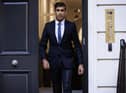 LONDON, ENGLAND - OCTOBER 24: New Conservative Party leader and incoming prime minister Rishi Sunak leaves the Conservative Party Headquarters after having been announced as the winner of the Conservative Party leadership contest on October 24, 2022 in London, England. Rishi Sunak was appointed as Conservative leader and the UK's next Prime Minister after he was the only candidate to garner 100-plus votes from Conservative MPs in the contest for the top job. (Photo by Dan Kitwood/Getty Images)