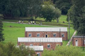 ​Accommodation blocks at Crowborough Training Camp in East Sussex, used for adult male illegal migrants who are claiming asylum in the UK.