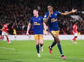 Newcastle United's Alexander Isak celebrates his winner.