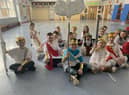 Pupils from St Joseph's Catholic Primary School, which is part of Bishop Chadwick Catholic Education Trust, take part in an Ancient Greece day.