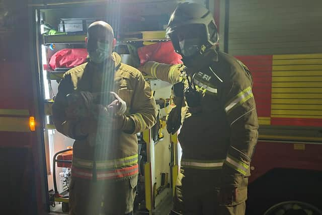 The hedgehog was rescued by the RSPCA and Tyne and Wear Fire and Rescue Service