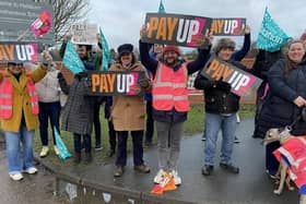 Teachers on a South Tyneside picket line demand the Government "pay up" for schools, teachers and children.