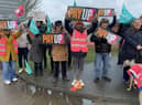 Teachers on a South Tyneside picket line demand the Government "pay up" for schools, teachers and children.