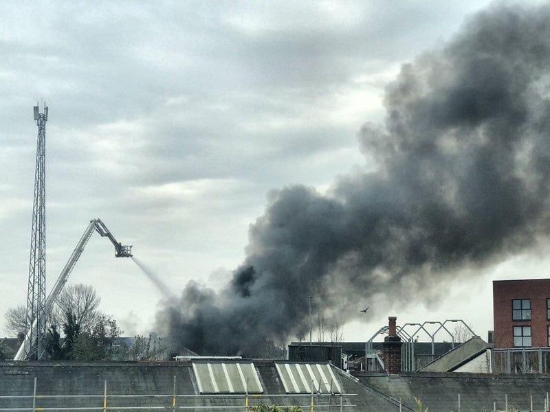 A fire has broken out in Goldsmith Avenue, Southsea in Portsmouth. Picture: Jon Adams