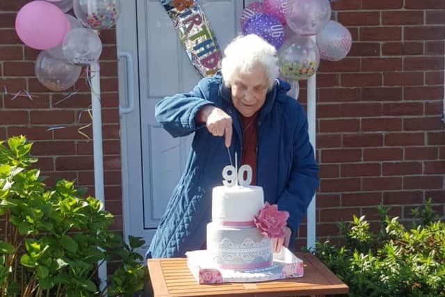 One of Mary's neighbours, Melanie, also made a cake to mark the occasion.
Image by Northumbria Police.