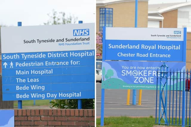 Visiting has been suspended at South Tyneside and Sunderland hospitals.