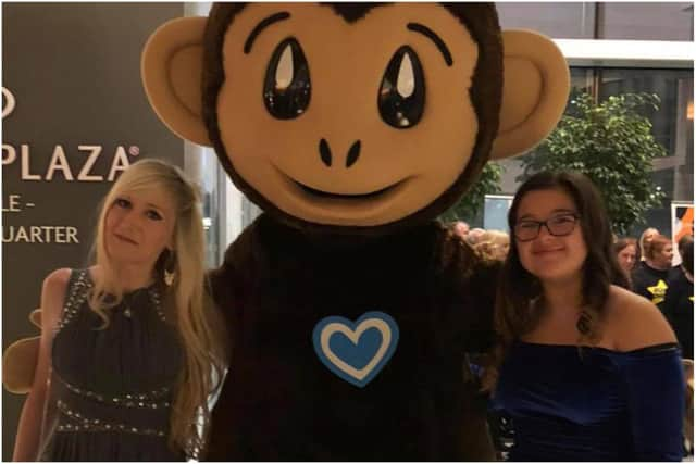 Amelia Saleh with charity co-founder Connie Yates at the 2019 ball.