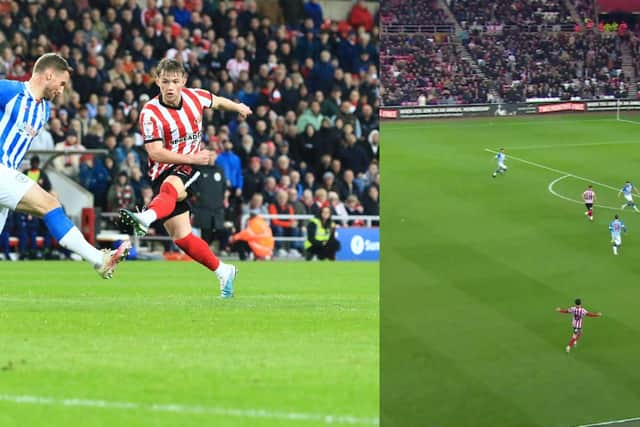 Joe Gelhardt playing for Sunderland against Huddersfield Town.