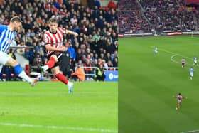 Joe Gelhardt playing for Sunderland against Huddersfield Town.
