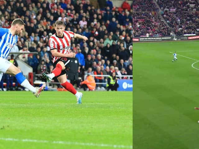 Joe Gelhardt playing for Sunderland against Huddersfield Town.