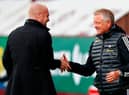 Chris Wilder and Sean Dyche are reportedly interested in taking charge at Newcastle, should Steve Bruce leave. (Photo by CLIVE BRUNSKILL/POOL/AFP via Getty Images)