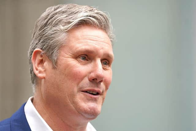 Labour leader Sir Keir Starmer makes a statement outside Labour Party headquarters in London. Picture: Kirsty O'Connor/PA Wire