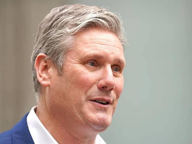 Labour leader Sir Keir Starmer makes a statement outside Labour Party headquarters in London. Picture: Kirsty O'Connor/PA Wire