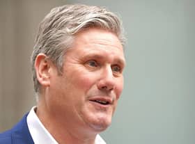 Labour leader Sir Keir Starmer makes a statement outside Labour Party headquarters in London. Picture: Kirsty O'Connor/PA Wire