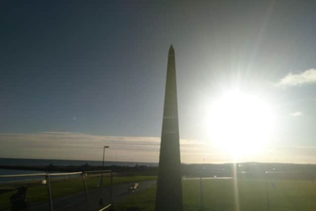 The huge metal artwork has appeared on the 'Hilltop' area of the park, which offers one of the best views in South Tyneside